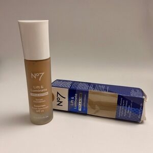 No7 Lift & Luminate Serum Foundation 1oz Warm Ivory New SPF 15 1/28 EXP NIB